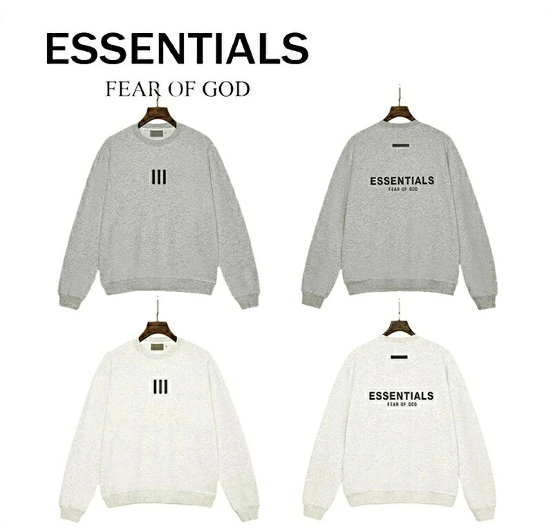 乐天商城 - ESSENTIALS パーカー プルオーバー スウェットシャツ クルーネック FOG 大きいサイズ 人気 トレーナー プルオーバー スウェット 長袖 無地 おしゃれ カジュアル 丸首 かっこいい 男女兼用 春秋服