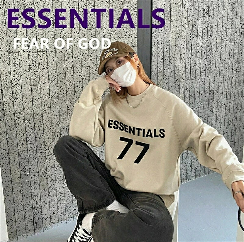 乐天商城 - 【★人気商品 店長推薦★】「期間限定セール」ESSENTIALS パーカー プルオーバー スウェットシャツ クルーネック FOG 大きいサイズ 人気 トレーナー プルオーバー スウェット 長袖 無地 おしゃれ カジュアル 丸首 かっこいい 男女兼用 春秋冬服