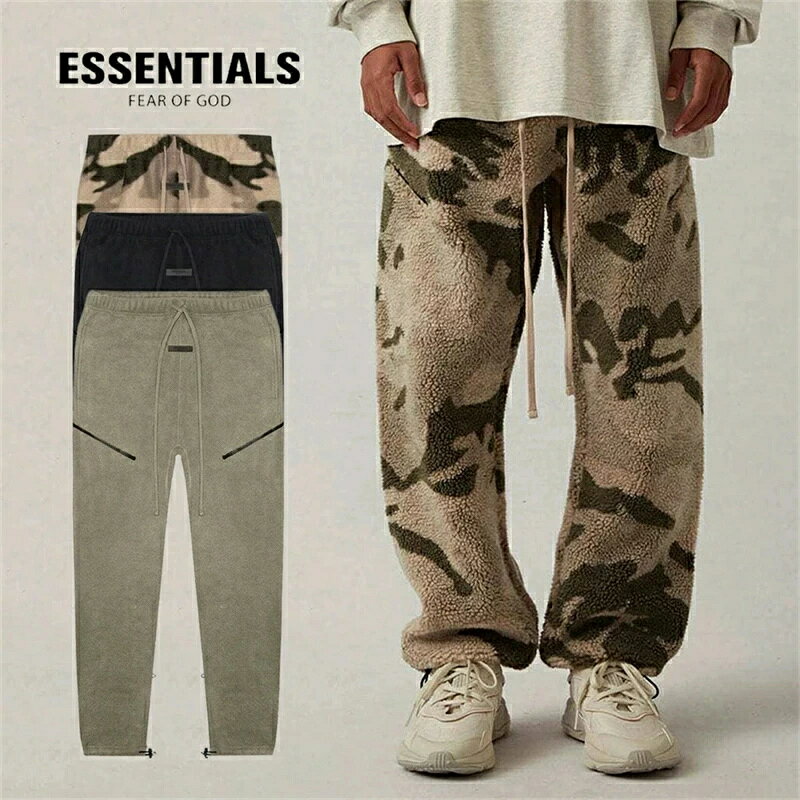 乐天商城 - ESSENTIALS エッセンシャルズ Tシャツ フリース長ズボン ラムズウール メンズ レディース ユニセックス エッセンシャルズ 厚い 秋冬 春 最新 男女兼用 [並行輸入品]