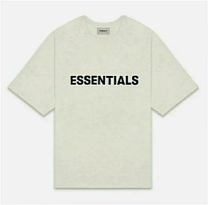 Fear of God (フィアオブゴッド) FOG ESSENTIALS (エフオージー エッセンシャルズ)ビックtシャツ ブランド ライトグレー トップス tシャツ メンズ 人気 半袖 丸首 パンク系 グランジ 無地 ストリート モード系 おしゃれ フェス ライブ 春