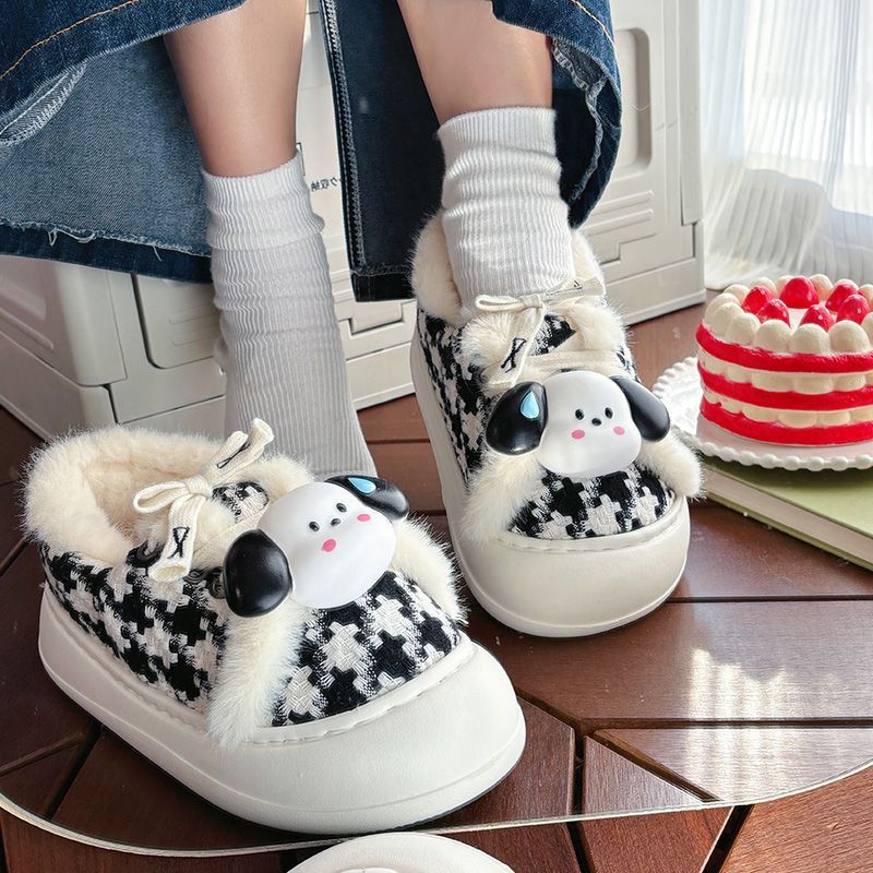 高品質 レディース シューズ かわいい 雪 綿靴 冬 アウターウェア ベルベット 厚手 暖かい 厚底 毛皮 靴 イン