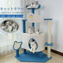 あす楽 キャットタワー 大型猫 宇宙船付き 大きいハウス かわいい クリアボウル 猫タワー 大きな猫ハウス ベッド おしゃれ 多頭飼い 中型 据え置き 爪とぎ ...