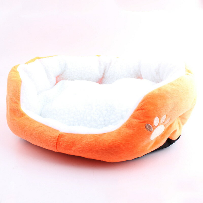 Rakuten - ペットベッド ペット ベッド 犬用品 猫用品 6カラー選べる ふわふわ 冬用 クッション ペット用ベッド 冬寝袋 寒さ 猫用 小型犬用 寝床 ペットソファ 滑り止め 多機能