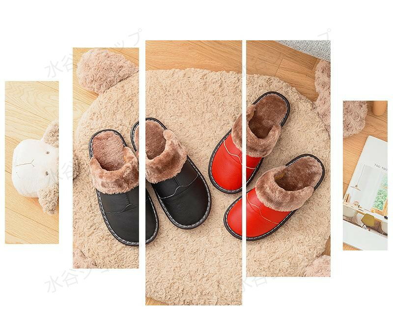 Rakuten - ルームシューズ レディース スリッパ 暖かい 洗える メンズ もこもこ ムートン 風 ムートンスリッパ ファー 冬 冬用 男女兼用 北欧 滑り止め あったか 来客用 トイレ 冷え対策