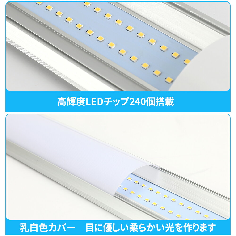 [3月4日20時~ ポイント5倍+最大2000円クーポン]LEDベースライト LED 蛍光灯 キッチンライト 40w 40形 40w形 2本セット 照明器具 天井 一体型 薄型 直付型シーリングライト 昼光色 電球色