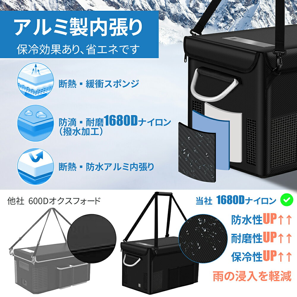 【7月1日限定ポイント5倍+11％OFFクーポン】冷蔵庫 収納バッグ 車載冷蔵庫収納バッ...
