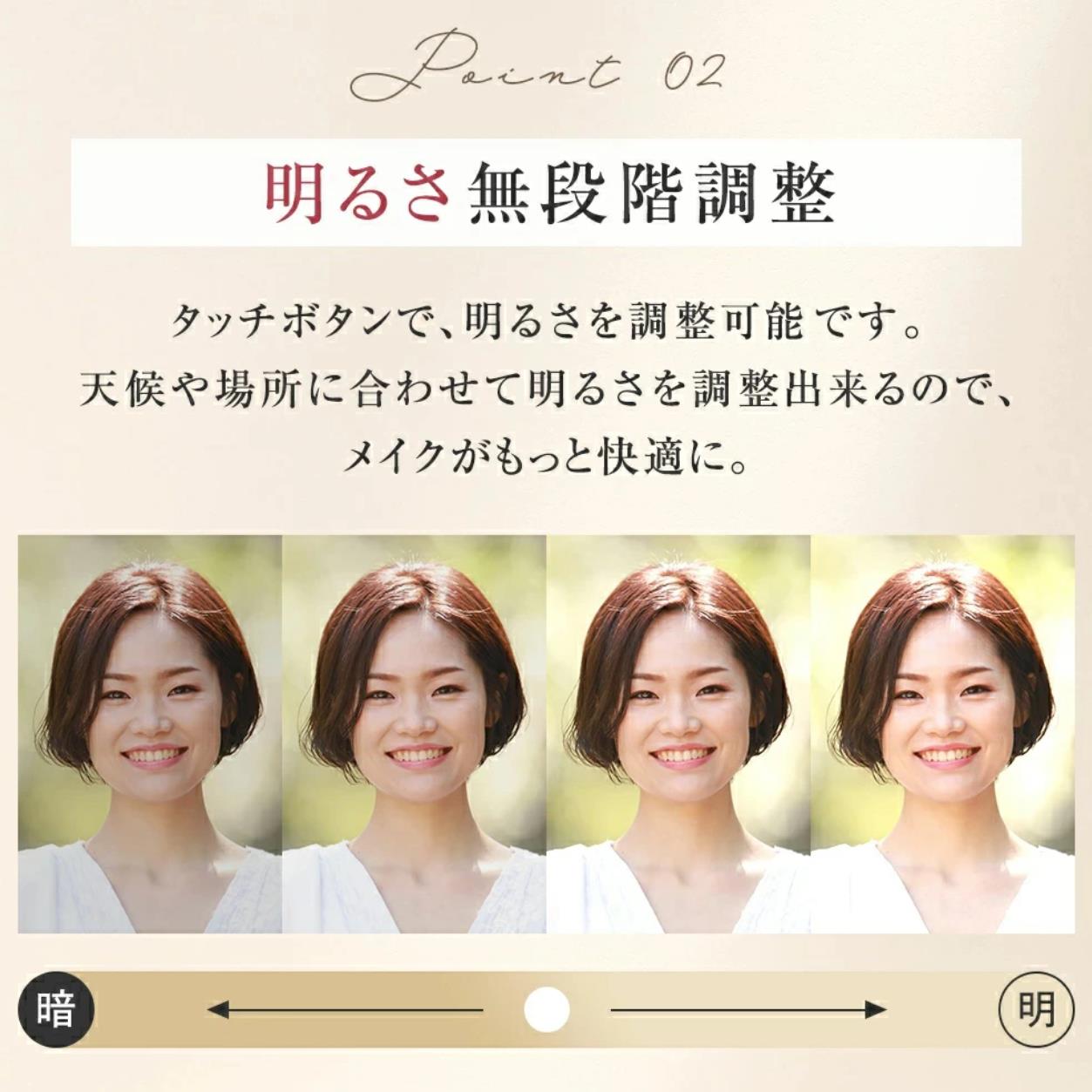 三色調光 LED 女優ミラー 卓上鏡 LED 卓上ミラー 化粧鏡 大きい おしゃれ ライト付...