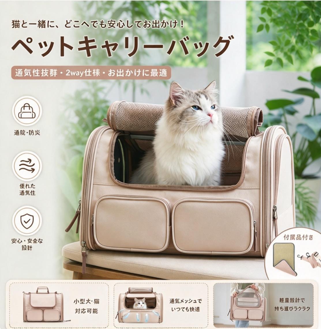 キャリー バッグ 小型 犬 ペットバッグ ペットキャリー 新幹線対応 ペットキャリー...