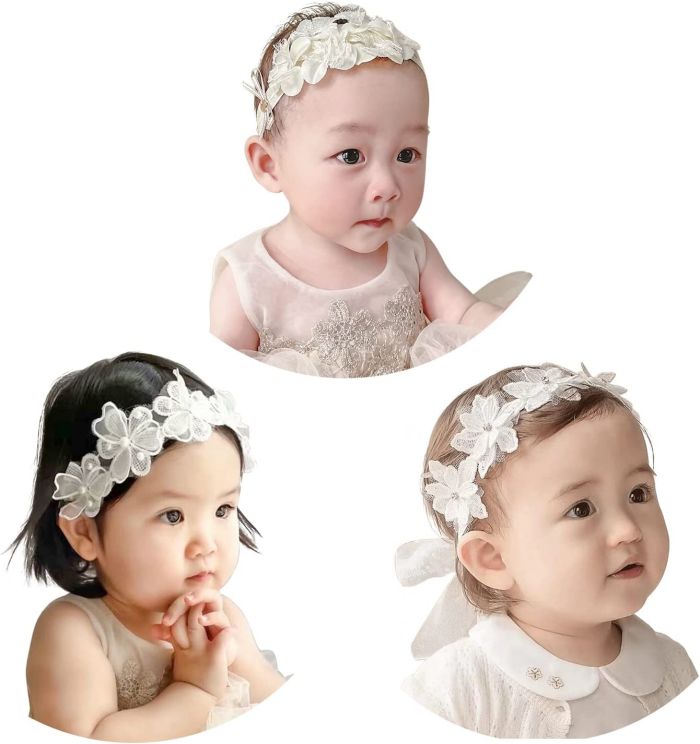 ベビーヘアバンド ゴムバンド 赤ちゃん 髪飾り ドレス 女の子 かわいい 新生児 ハ...