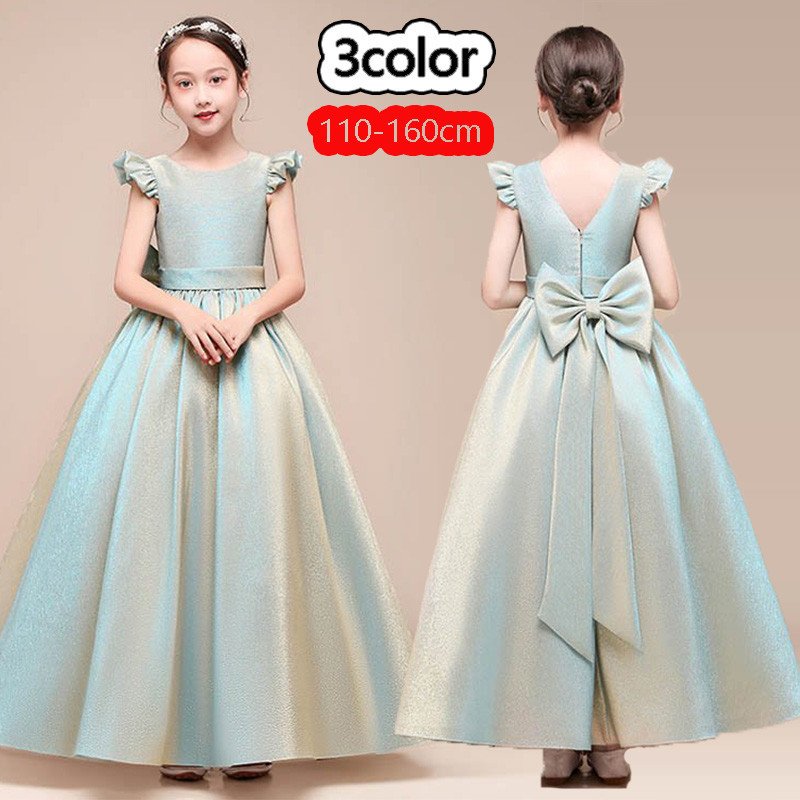 【店長おすすめ】高級豪華ドレス キッズ ジュニア ワンピース フォーマル 結婚式 子供服 ロングドレス 子供ドレス フラワーガール ジュニアドレス 子どもドレス 発表会 結婚式