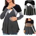 【P10倍→実質3,312円】マタニティトップス 授乳服 授乳トップス 授乳口付き 長め丈 Tシャツ 大きいサイズ 夏 妊婦服夏 マタニティウェア 冬 長袖 半...