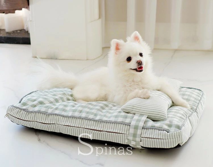 【店長おすすめ】取り外して洗える ペットベッド ギンガムチェック ペットマット 清潔 枕 犬用 ペットマット S M L 全3色 介護用 床ずれ防止 小型犬 中型犬 洗える thoradia-10106596 sunlight サンプル画像2