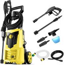 【新発売記念価格!】高圧洗浄機 1500W 最大吐出圧力13MPa 50Hz/60Hz東西日本兼用 水道直結・自吸両用 家庭用高圧クリーナー 高圧ホース10m+水道ホース3m+電源コード5m 高圧・低圧切替可能 省エネ 二重絶縁 IPX5防水 小型軽量 ポータブル 初心者向け 洗車 清掃(4)