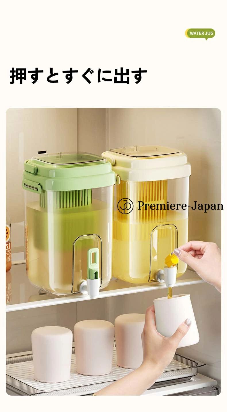 sunlightの【店長おすすめ】 麦茶ポット 冷水筒 耐熱 蛇口付き ピッチャー 冷蔵庫ポット 保冷 お茶ポット大容量 水タンク 冷水ポット 水筒 飲料水 お茶 炭酸 飲料水バケット ドリンクボトル｜アングル3
