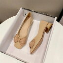 【P10倍→実質5,652円】22.5-25cmパンプス 蝶リポン ラウンドトゥ デート 結婚式 ワンピース ドレス ローヒール 2.5cmヒール 歩きやすい ...