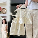 【P10倍→実質2,816円】セットアップ キッズ 子供服 シャツ 綿 ガウチョパンツ 夏服 おしゃれ 可愛い トップス ボトムス 水玉 ジュニア 赤ちゃん 誕...
