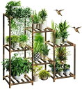【新発売記念価格!】フラワースタンド 室内 花台 プランタースタンド 屋外 台 天然材木 植木鉢 北欧 組み立て 耐荷重15kg 室内 複数のシナリオに適用可能 単純 おしゃれ 飾り 7階 園芸ラック 木製 観葉植物