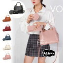 【店長おすすめ】ショルダーバッグ 3点セット レディース 斜めがけ 大人 パック 合成皮革 PUレザー シンプル かわいい アウトドア カジュアル おしゃれ ファッション 旅行 通勤 出張 ブラック オフホワイト ピンク ブラウン 大きめ 大容量 ハンドバッグ(4)