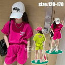 【店長おすすめ】韓国子供服 セットアップ 夏 女の子 カジュアル ジャージ 半袖 パンツ プリント スポーツウェア ゆったり リゾート キッズ こども 可愛い ...