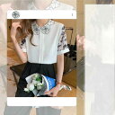 【店長おすすめ】ブラウス オシャレブラウス きれいめ レディース 40代 上品 通勤 白シフォンシャツ ゆったり シャツ30代 大人 ブラウス 半袖トップス