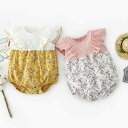 【P2倍!2727円→実質2672円 11/27 01:59まで】80 ベビー服 半袖 女の子 ロンパース カバーオール春 花柄 切り替え 贈り物 出産祝いお出...