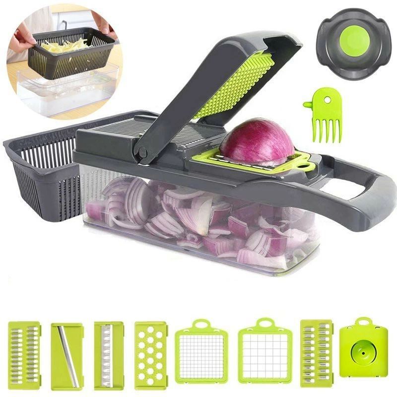 【P2倍！3335円→実質3268円 11/27 01:59まで】スライサー セット 野菜カッタ 1台9役 みじん切り 卵白セ..