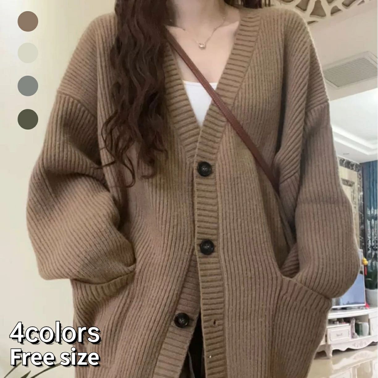 【P5倍！3280円→実質2952円 10/17迄】カーディガン チクチクしない ニット レディース ニットカーディガン 羽織 セーター トップス 長袖 カーデ