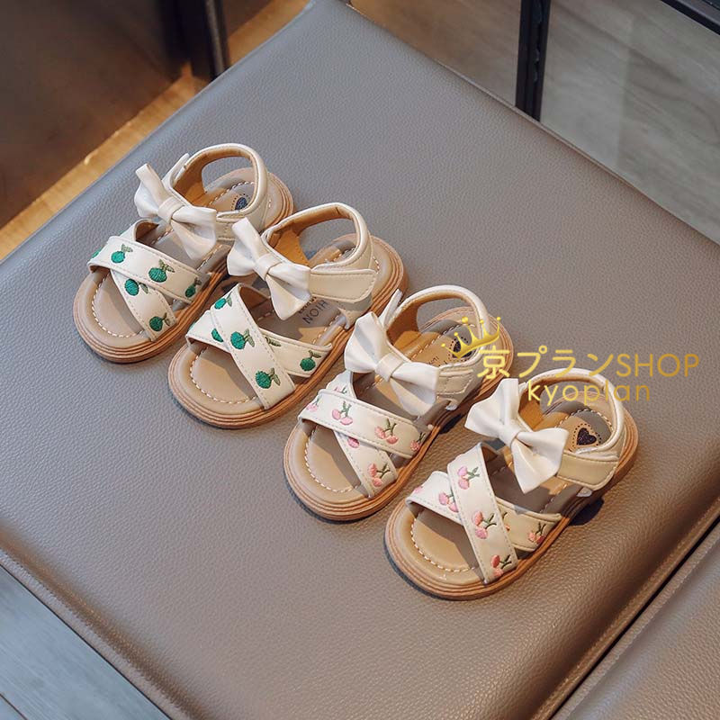 【店長おすすめ】サンダル キッズ 子供 靴 女の子 ストラップ サンダル ぺたんこ ベビーシューズ ベビー靴 赤ちゃん シューズ 可愛い カジュアル おしゃれ キッズサンダル こどもサンダル 保育園 幼稚園 プレゼント 14cm 15cm 痛くない