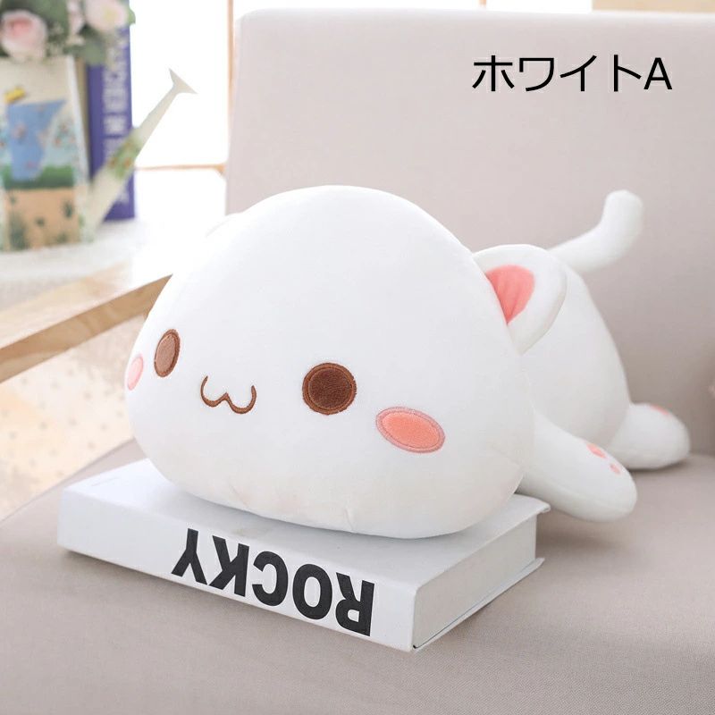 sunlightの【店長おすすめ】 50cm ねこ 猫 ぬいぐるみ 手触り ふわふわ 可愛い 柔らかい おもちゃ 人形 ぐるみ もちゃ 床ごこち ギフト プレゼント 癒し極上肌触り インテリア 添い寝枕 枕 INS｜アングル2