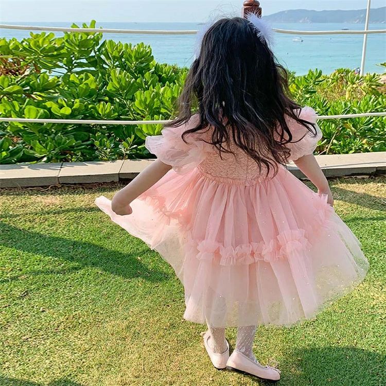 【P2倍！3780円→実質3704円 11/27 01:59まで】子供 ドレス ピアノ 発表会 結婚式 フォーマル ドレス 女の子 おしゃれ 可愛い 卒業式 入学式 卒園式 入園式 演奏会 七五三 誕生日 韓国子ども服 ジュニア ベビー服 お姫様 プレゼント 140cm 130 120 110 100 90のサムネイル