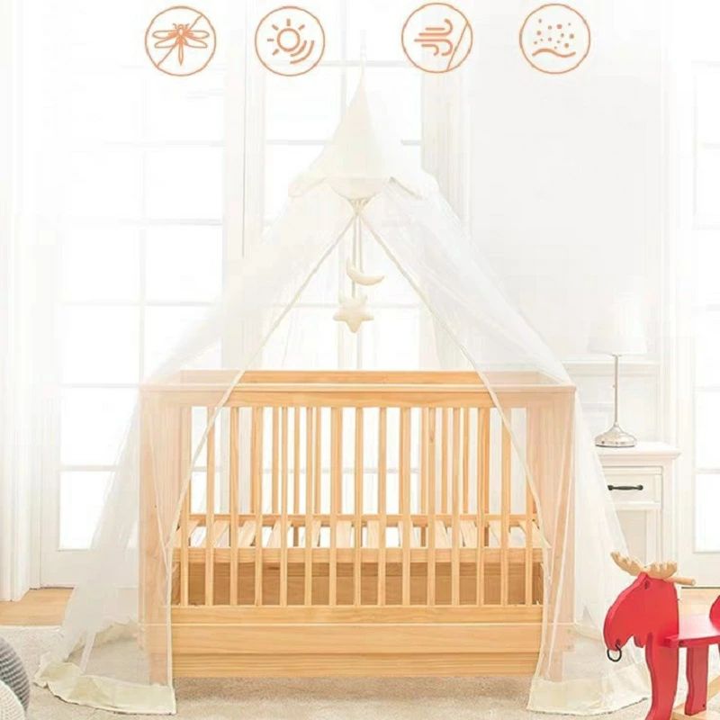 子供用床蚊帳 ベビーベッドキャノピーメッシュ ベビーベッドネット ネットベビー幼児 ベビーベッド用ネット バグ保護 子供用ベビーベッド 白い ベビーベッドキャノピーネット