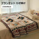 【限定記念価格!】ブランケット ひざ掛け 北欧 膝掛け 210×90cm 毛布 冬用夏用春用秋用 お昼寝 大きめ コットン 厚手 大型小型 キャンプ寝室 綿 かわいい おしゃれ ひるね 仮眠用 ニット