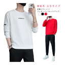 【店長おすすめ】メンズ 上下セット スポーツウエア 春 長ズボン ジョガーパンツ スウェットパンツ 長袖トレーナー セットアップ カジュアル 部屋着 ルームウエ...