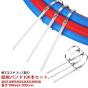 \期間限定★50%OFF&P10倍で2,209円! 8/24迄/100本セット 結束バンド ステンレス ホースバンド 耐高温 耐腐食 高耐久 屋外 コード まと...