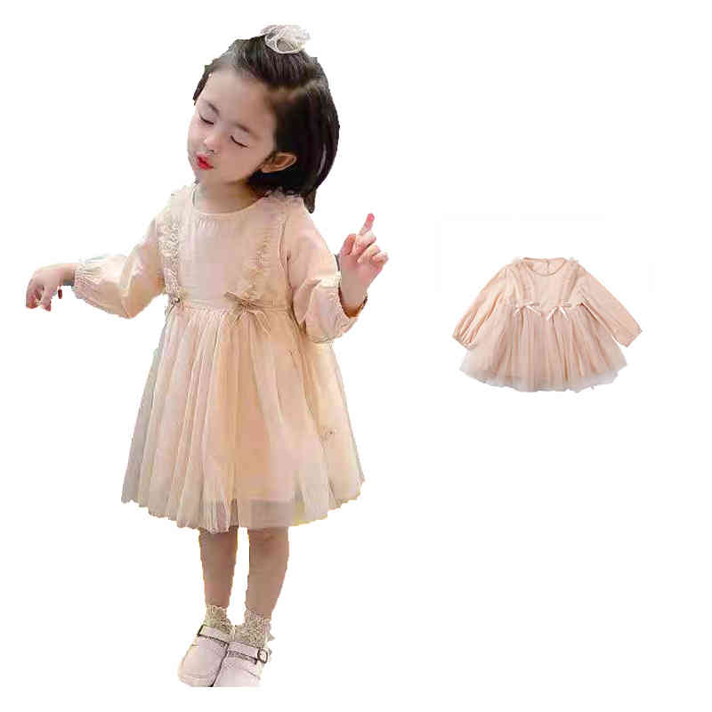 【店長おすすめ】チュールワンピース キッズ ワンピース 春秋 丸襟 子ども服 フォーマルワンピース 結婚式 Aライン チュール ロングワンピース お姫様ワンピース 子供服 無地 シンプル カジュアル おしゃれ 長袖 ドレス ベビー 女の子