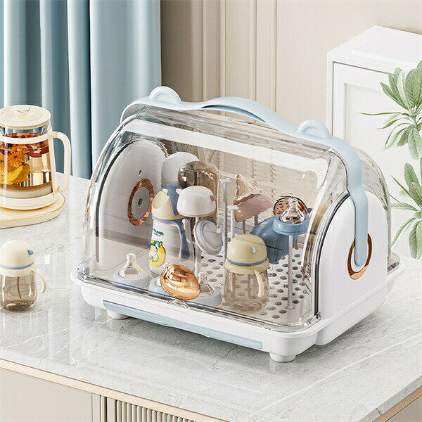 【P2倍！3689円→実質3615円 11/27 01:59まで】哺乳瓶ケース 卓上ボルダー 持ち手付き 哺乳瓶乾燥ラック..