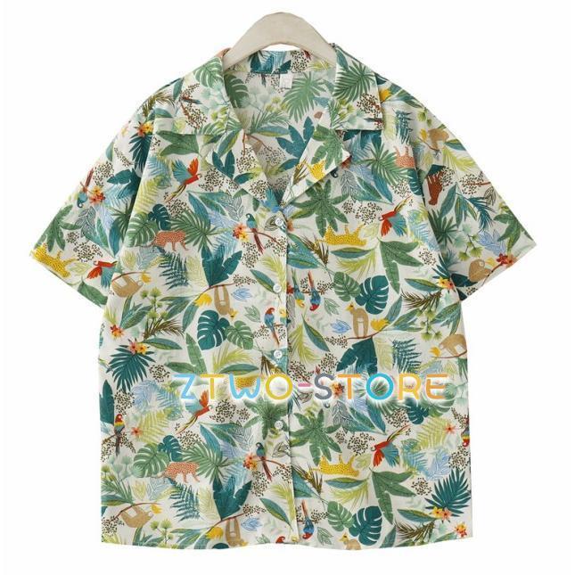 【P5!激安11/15 23:59まで】アロハシャツ レディース アロハ 半袖 柄シャツ ボタニカル柄 イラスト プ..