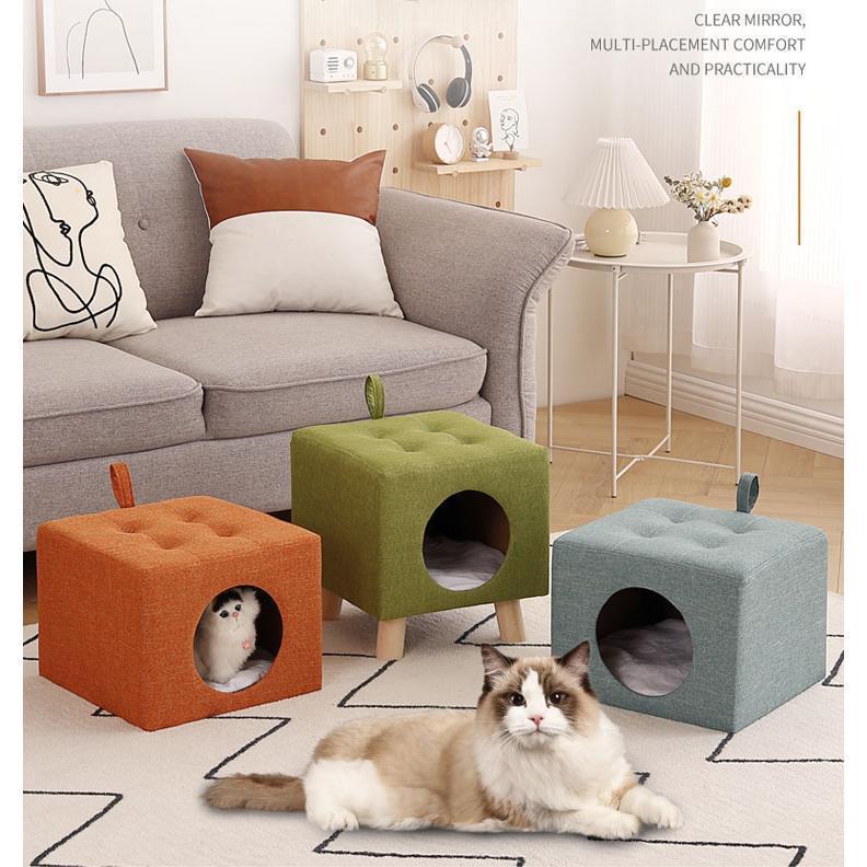 【4657円→実質4564円 P2!】猫 スツール 猫 ベッド ドーム 猫 ハウス ペット キャットハウス ねこ キャ..