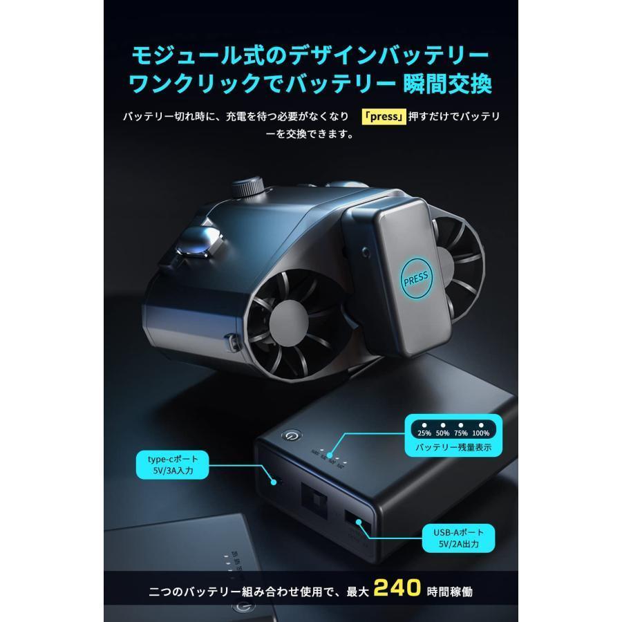 sunlightの【店長おすすめ】 ベルトファン 腰掛け扇風機 携帯扇風機5in1多機能携帯式扇風機首掛け/手持ち/腰掛け/卓上/スマホ充電 熱中症対策 アウトドア 屋外作業適用｜アングル3