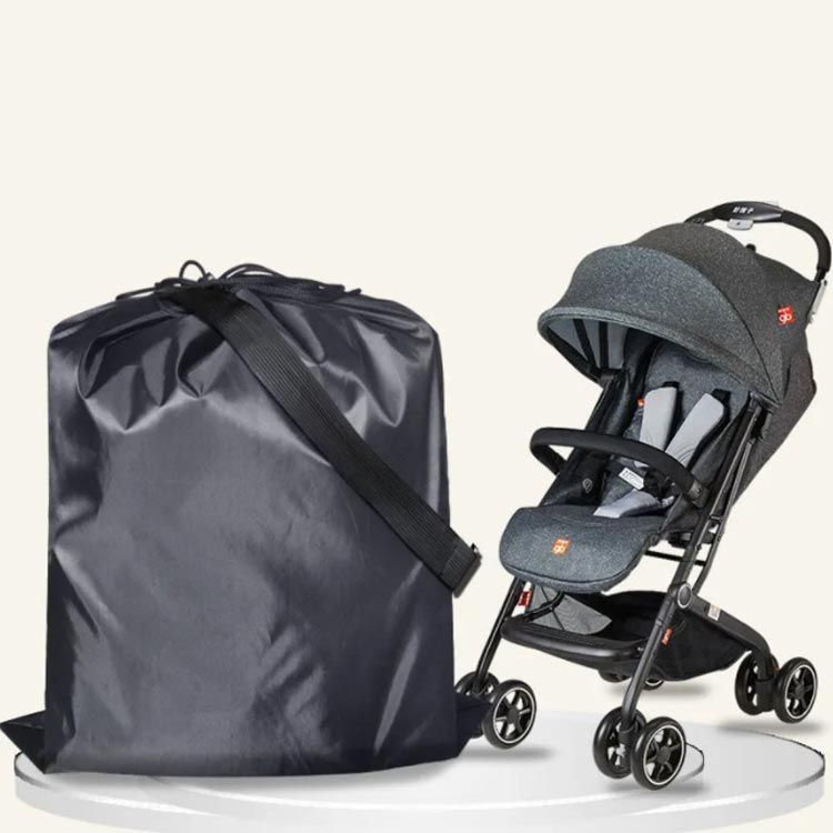 sunlightの＼超目玉商品／トラベル 収納カバー コンパクト お出掛け 汚れ防止 肩掛け 折りたたみ ベビーカー シンプル 日焼け止め ショルダーベルト付き 保管 収納バッグ 収納袋 カバー 収納ケース 保管 ペットカート ベビーカーカバー バッグ 旅行 撥水｜アングル3
