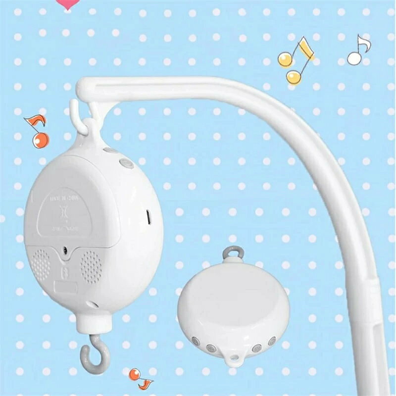 sunlightの【店長おすすめ】ベッドメリー オルゴール ベビーベッド ベビーベッドメリー 音楽 360度回転 子守歌 ベビー用品 赤ちゃん おもちゃ 出産祝い ギフト ブラケット アーム ベッドメリー用｜アングル2
