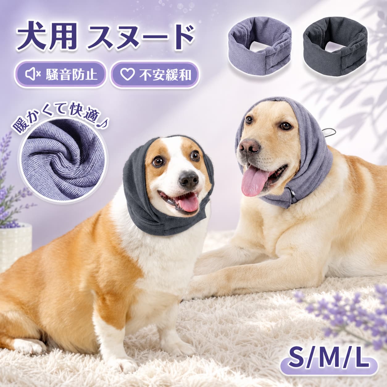 【店長おすすめ】犬 スヌード 耳カバー 騒音防止 防寒 保温 ペット用 中型犬 大型犬 グルーミング ヘッドバンド お風呂の乾燥用 入浴 イヤーマフ 暖かい 散歩 S M L 不安の快適さ 犬 猫 かわいい 小型犬 騒音軽減 柔らかい 通気性