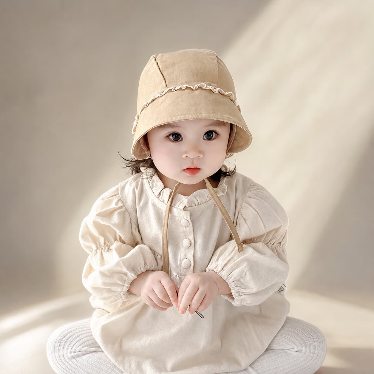 【期間限定1940円→1746円】ベビー 帽子 ボンネット 赤ちゃん ナチュラル UVカット ...