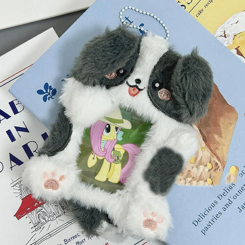 【店長おすすめ】ぬいぐるみトレカケース韓国動物アニマルいぬうさぎふわふわ白黒犬ゆめかわ可愛いおしゃれY2K防湿推し活かわいいキーホルダー収納アイドルフォトチェキホルダースリーブペンミPVCボールチェーンレトロパスケースもふもふ定期ストラップ thoradia-10136720 sunlight サンプル画像3