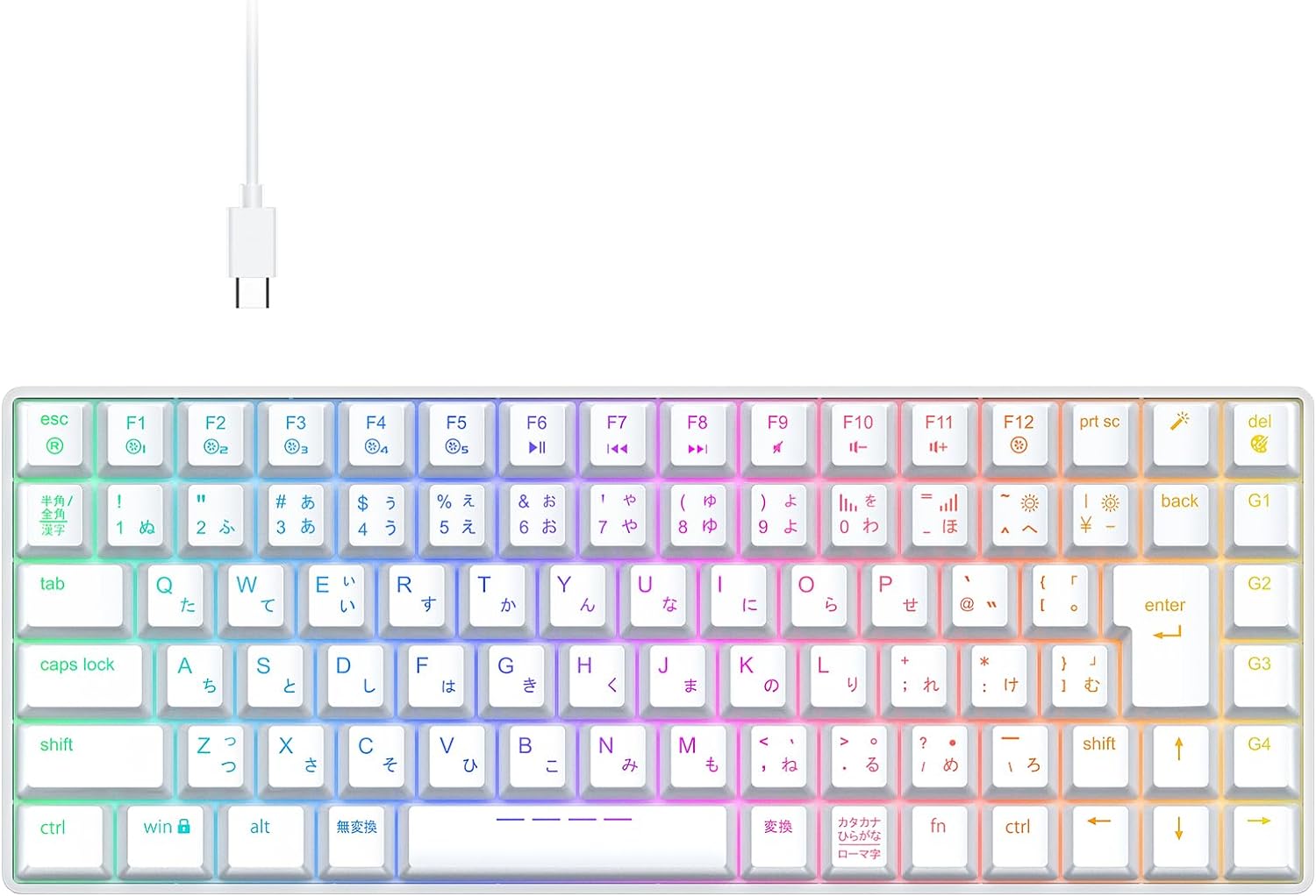 【iClever公式】 ＜お買い物マラソン P20倍＞ ゲーミングキーボード G05 人気 話題 テンキーレス 赤軸 メカニカルキーボード 日本語配列 75% RGB バックライト 静音 有線 ゲーム オフィス プレゼント コスパ レビューキャンペーン 父の日