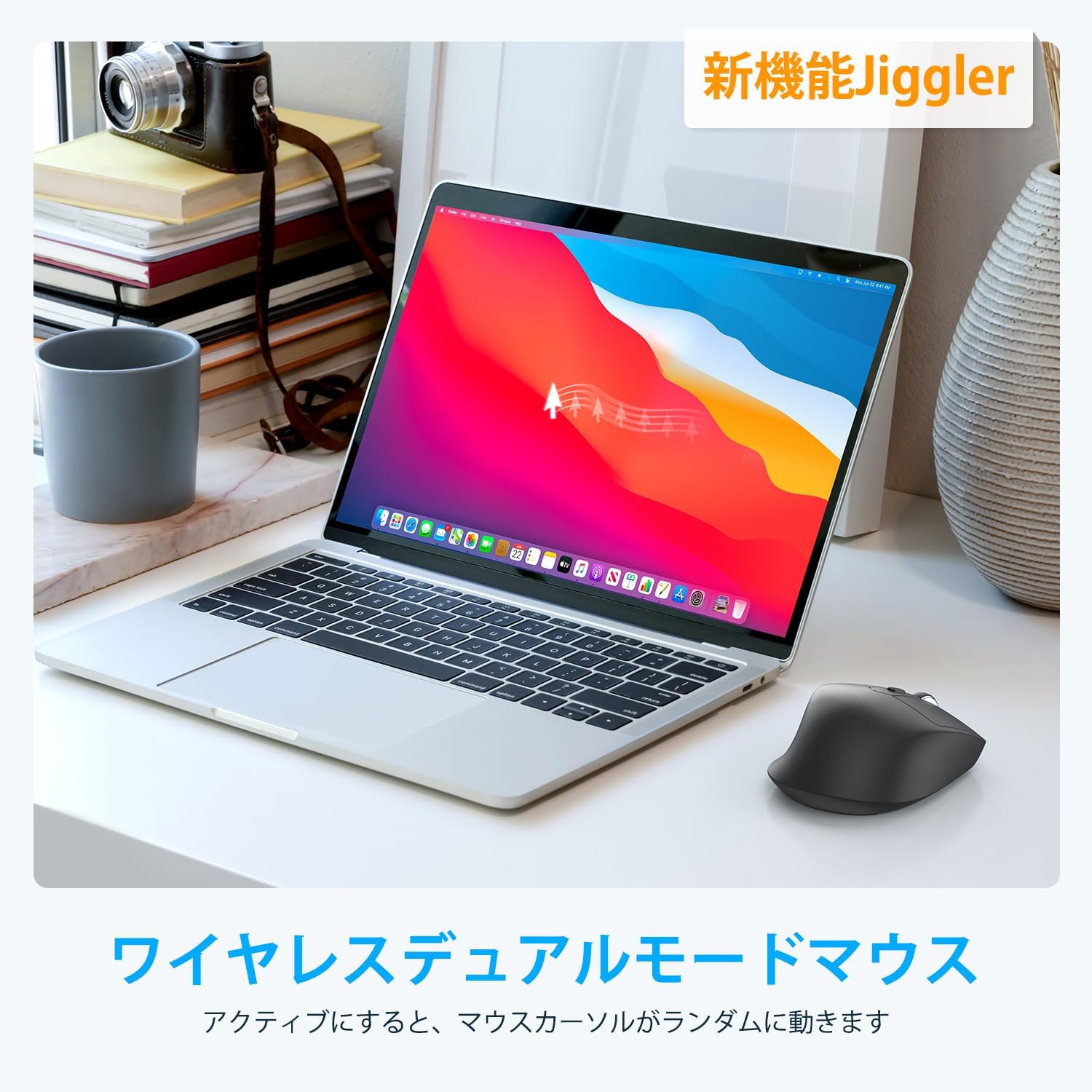 【iClever公式】 iClever ワイヤレスマウス MD360 国内正規品 Bluetooth接続 2.4GHz接続 マルチペアリング 静音 Jiggler ジグラーマウス Type-C充電式 DPI調節可能 ガジェット テレワーク thousandshores-10000503 サウザンドショアス楽天市場店 サンプル画像3