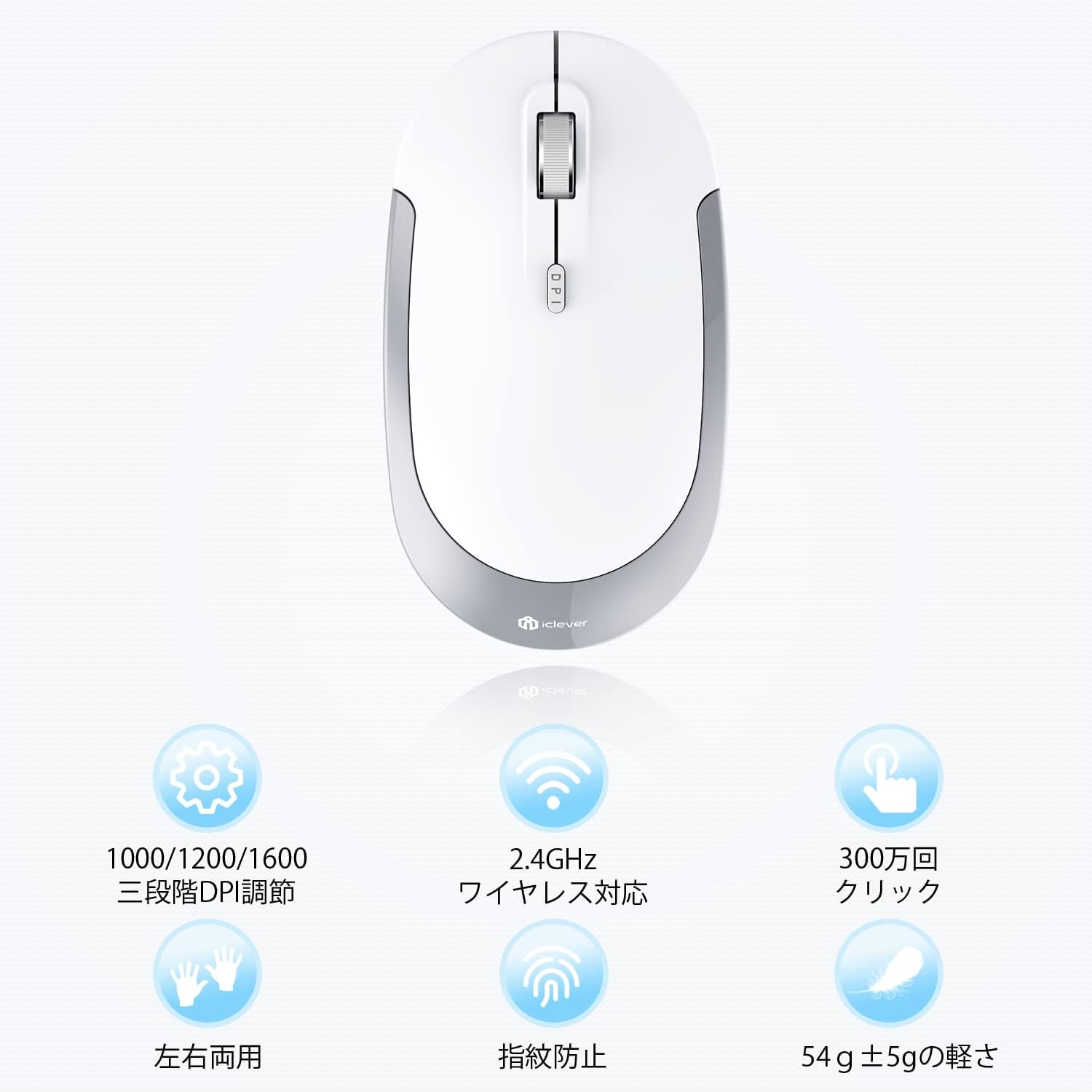 【iClever公式】 iClever ワイヤレスマウス GMN41S 国内正規品 2.4GHz接続 DPI調節可能 ガジェット テレワーク thousandshores-10000542 サウザンドショアス楽天市場店 サンプル画像2