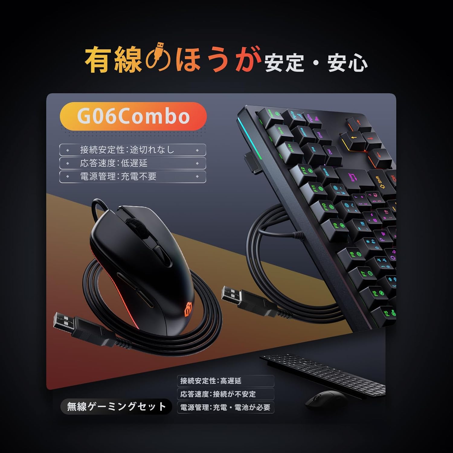 【iClever公式】 ゲーミングキーボード・マウスセット G06Combo 国内正規品 有線接続 メカニカルキーボード 赤軸 テンキーレス RGBバックライト 静音 カスタマイズ可能 DPI調節可能 ガジェット thousandshores-10000650 サウザンドショアス楽天市場店 サンプル画像2