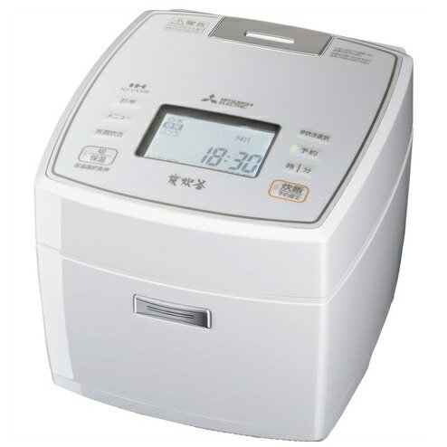 三菱電機 IHジャー炊飯器 備長炭 炭炊釜 5.5合炊き NJ-VX108-W