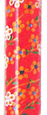 伸縮式カーボン杖　和柄　赤花柄